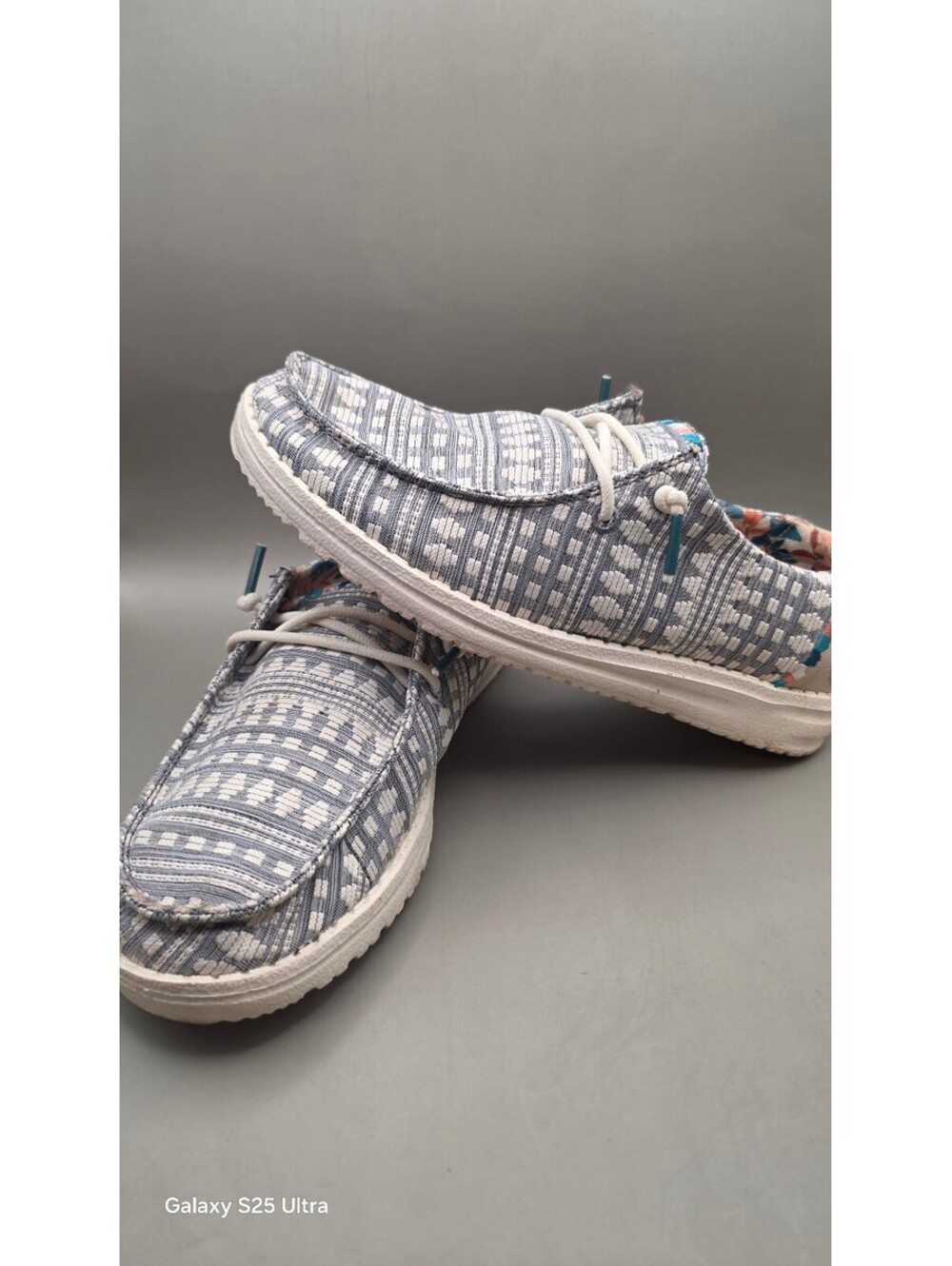 Hey Dude Wally Funk Grey Casual Shoes Size 6
